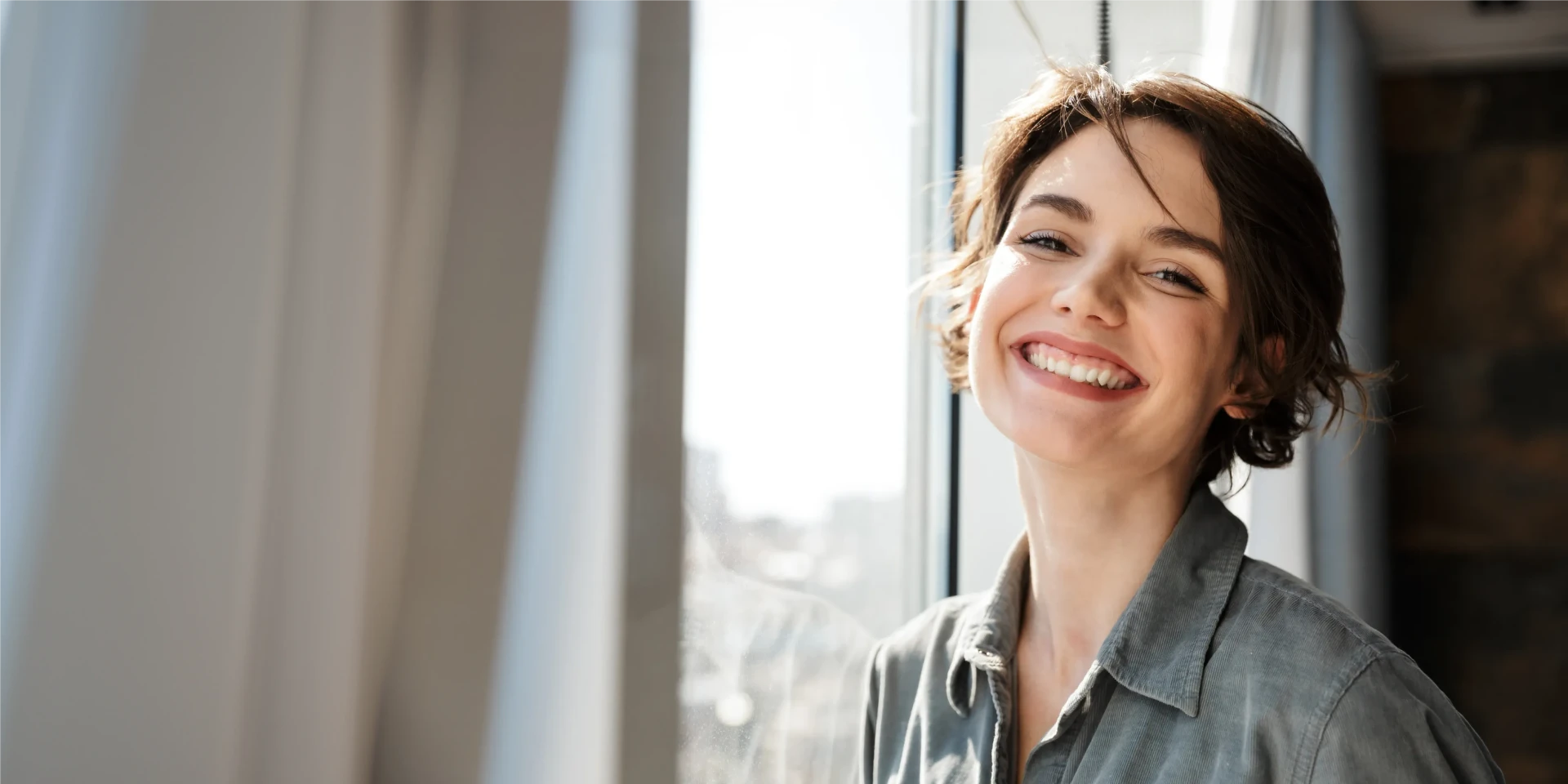 A smiling patient